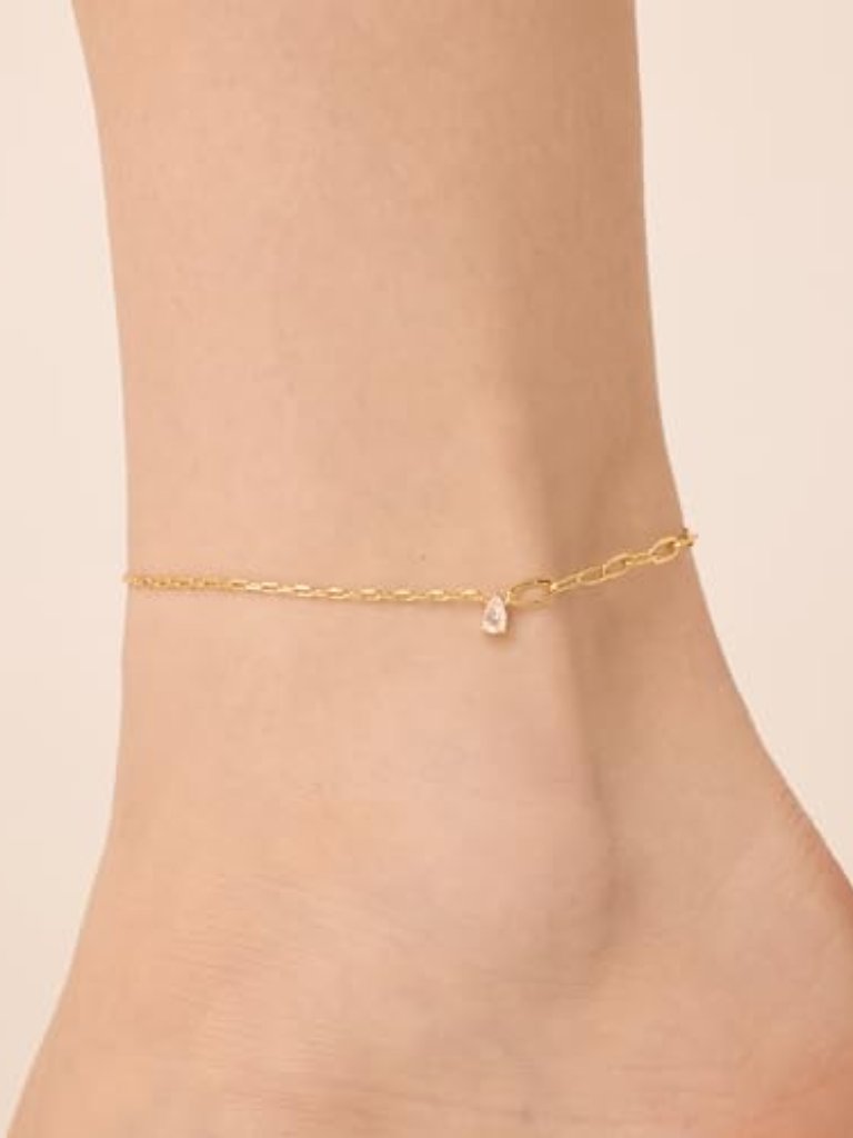 14k Gold Plated Anklet For Women